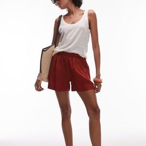 Abercrombie & Fitch Pull On Linen Blend Shorts